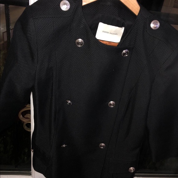 PIERRE BALMAIN BLACK BLAZER JACKET 40 4/6 - Picture 7 of 9